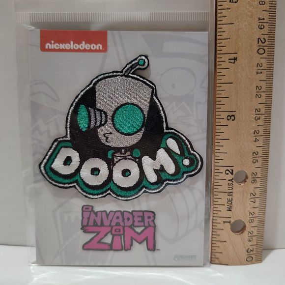 Invader Zim Gir DOOM Iron On Patch Official Nickelodeon Collectible Fashion - Picture 2 of 2
